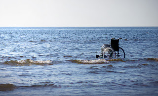 WheelchairInOcean