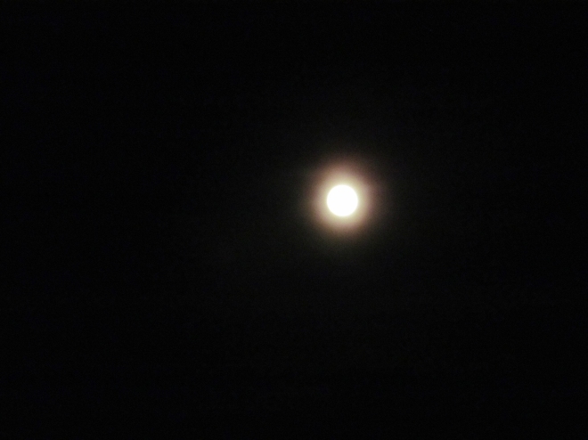 The full moon during the Ghost Walk.
